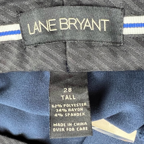 Lane Bryant Women's Houston Trouser Wide Leg Size 28 Tall Long Navy Blue New NWT - Picture 10 of 11